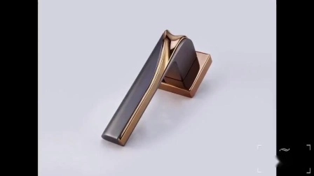 Maniglia per porta della camera da letto del bagno, nera opaca, frontale, di design moderno, interno in oro rosa